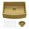 Ruvati 30" Apron-Front Farmhouse Kitchen SinkBrass Tone SS Sgl Bowl RVH9660GG - alternate 2